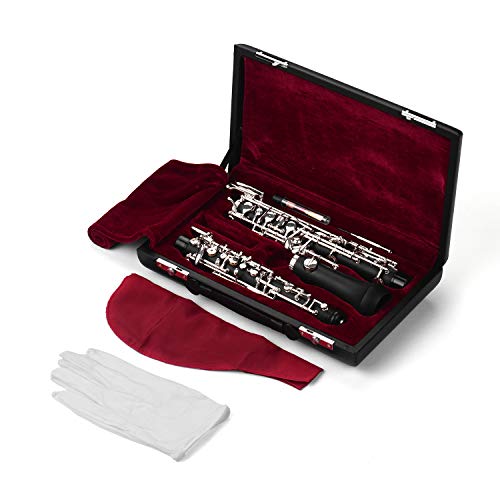 Moochy Professional Oboé C Chave Semi-automática Estilo Chaves banhadas a prata Instrumento de sopro