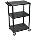 LP Series Plastic AV Cart with Electric - 34"H