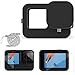 Linghuang - Kit de accesorios para GoPro Hero 9 Black funda de protección de silicona + tapón de lente + correa + protector de pantalla + protector de pantalla