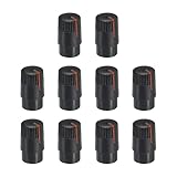 QUARKZMAN Potentiometer Drehknopf ABS Gitarre Knopf für 6mm D Typ Welle E-Gitarren Verstärker Stereoanlagen Bass Lautstärke Ton 180° Drehknopf Schwarz Orange 10Stk
