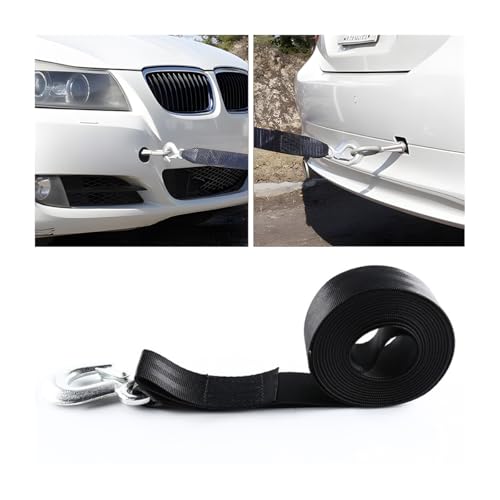 CGEAMDY Correa Cabrestante Remolque con Gancho, Eslinga De Remolque para Coche Cuerda Remolque Vehículos para-Remolque, Universal Cabrestante De Correa para Barco Correa para Remolcar