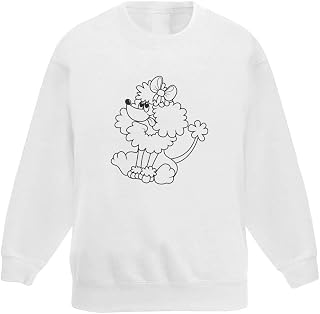 Azeeda 'Poodle Dog' Kid's Sweatshirt/Jumper (7-8 Years) (KW00031383)