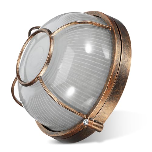 Housoutil Luminaire Mural Extérieur Étanche Style Nautique pour Villa et Parc Applique LED pour Murs et Allées