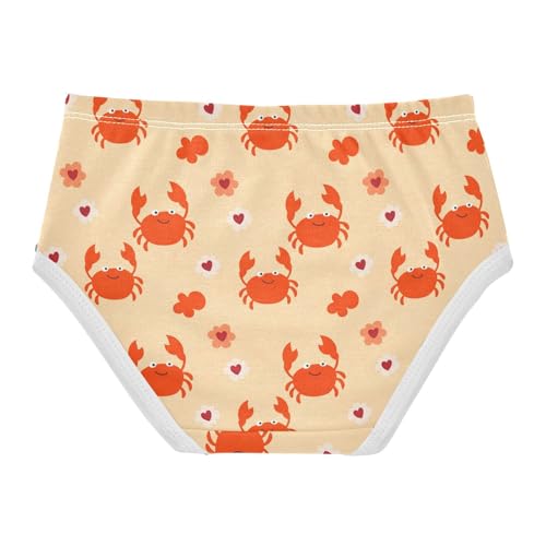 Summer Crab Yellow Toddler Girls's Underwear 2T 23018932