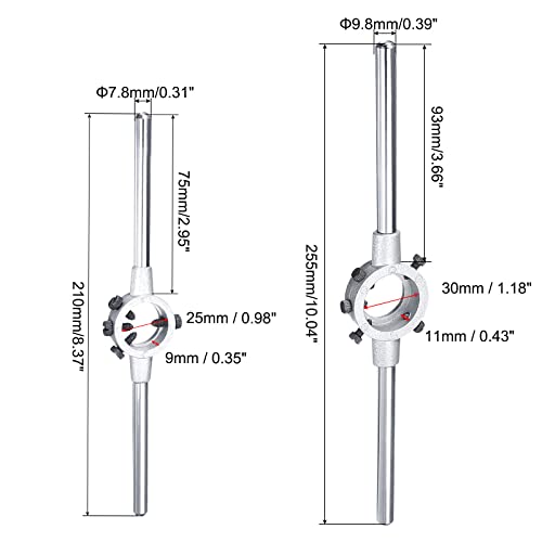 uxcell Die Stock Handle Wrench Holder for Metric M7-M9 / 12mm-25mmm & M10-M11 / 20mm-30mm OD Round Die by uxcell - Image 2