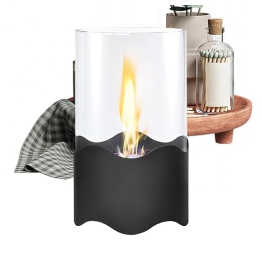 Sucritude Chimenea Pequeña - Lámpara de Llama de Alcohol Decoración para el Hogar - para Escritorio con Chimenea Y Luz Cálida | para Dormitorio Salón Mesa Cocina Repisa Bar Estantería Entrada
