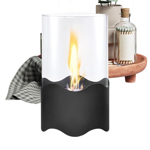 Mppchhn Chimenea De Mesa Interior,Lámpara De Llama Pequeña,para Escritorio con Chimenea Y Luz Cálida | para Dormitorio Salón Mesa Cocina Repisa Bar Estantería Entrada Apartamento Fiesta Zona