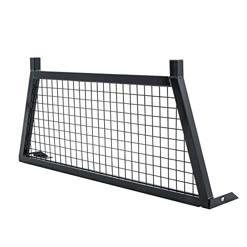 ELEVATE OUTDOOR Steel Adjustable Headache Rack for Pickup Truck - Wire Screen - No View Obstruction - Adjustable 63.5" - 78.5" W