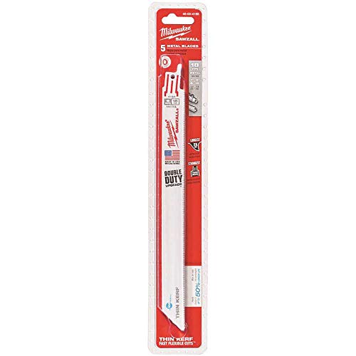 Milwaukee 48-00-4188 18 TPI - Sierra de podar (acero endurecido, multimaterial, 5 unidades), color blanco