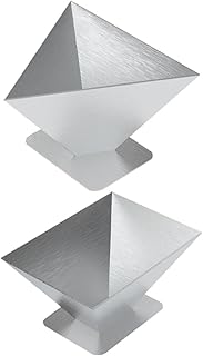 ABOOFAN 2 Pcs Stainless Steel Pyramid Mold Kitchen Cake Food Press Mold Rice Shaper Metal Serving Plate for Home Restaurant Kitchen
