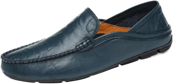 Shoes Men's Casual Slip-on Loafers Versatile Round-Toe Soft-Soled Oxford Shoes Men Comfortable Breathable Shoes for Shopping Travel Driving