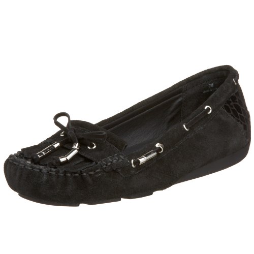 Image of Moda Spana Women's Jane Moccasin,Black Cow Suede,12 M US