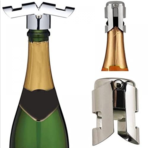 Kit 3 Tampas Para Garrafa Champagne Espumante Rolha Vácuo Inox
