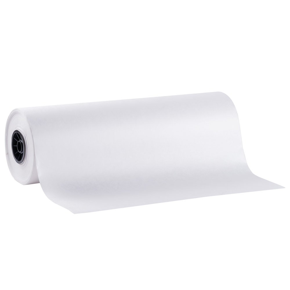 SafePro 24BW, 24-Inch White Butcher Food Paper Roll, Wrapping Disposable Steak Meat Paper, 800-Feet Roll