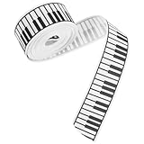 Design artistique : orné de motifs complexes et de notes de musique, ce ruban embellit les emballages cadeaux, les décorations de noël et les guirlandes de remise de diplômes