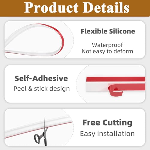 Moulures flexibles autocollantes pour masquer les espaces de plinthes et angles - 4