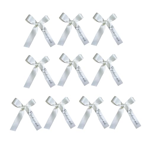 Qsvbeeqj Cintre de mariée - Cintre de mariée - Demoiselles d'honneur - Affichage du nom - Fil métallique avec ruban de satin blanc - Porte-cintres fait à la main