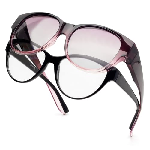 Face Shadow Polarized Sunglasses Fit Over Glasses for Women UV400 Lens | 148mm Wide Frame Lightweight Sunglasses to Go Over Prescription Glasses, Ideal for Driving Outdoor Vacation