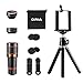 (2019 New) Phone Camera Lens, 12X Zoom Lens, Fisheye Lens, Macro Lens and Wide Angle (Attached Together), Telephoto Lens, Phone Holder, Tripod, 3 in 1 Smartphone Cell Phone Lens Kit