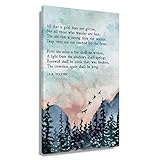 Yohone J.R.R. Tolkien Quote Wall Art Prints Poster Decoration Pictures for Living Room, Kitchen; Unframed, Vertical, Oil Artwork, 8W x 12L inches