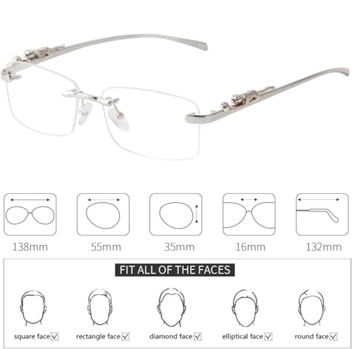 Vintage Rimless Rectangle Sunglasses for Women and Men, Retro Gold Frameless Metal Frame Colored Lens UV400 Eyewear3