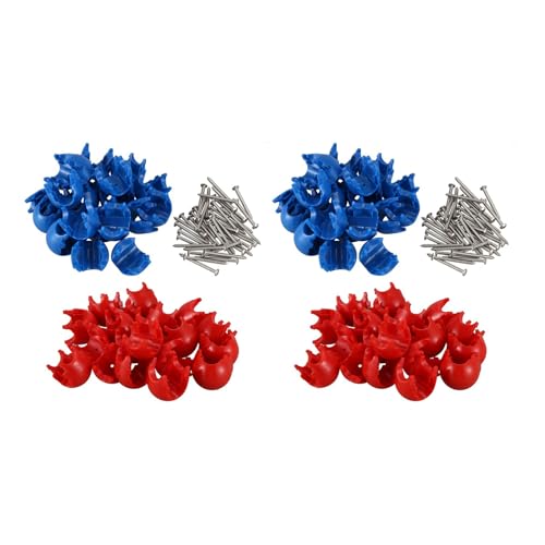 Bloepum 40Pcs Climbing Rope Net 16mm Plastic Connector Net Buckle Climbing Accessories for Outdoor Swing Climbing Rope Parts