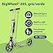 Hudora 14695 Big Wheel GS 205 - Patinete, color negro / verde