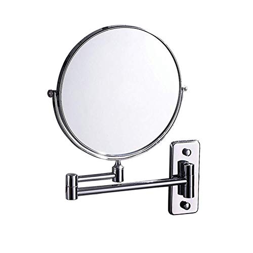 YIHANSS Mezcre de Maquillaje de baño Mirador Plegable aderezo de Belleza de Doble Cara Estiramiento con Aumento de Dos/ 3X de Dos Lados 360 °