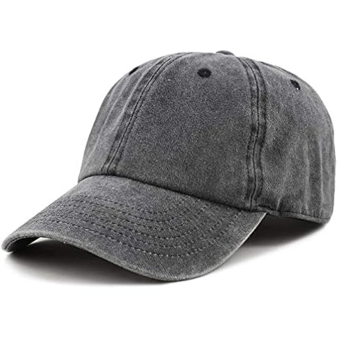 The Hat Depot 100% Cotton Pigment Dyed Low Profile Dad Hat Six Panel Cap, 1. Black, One size Cover