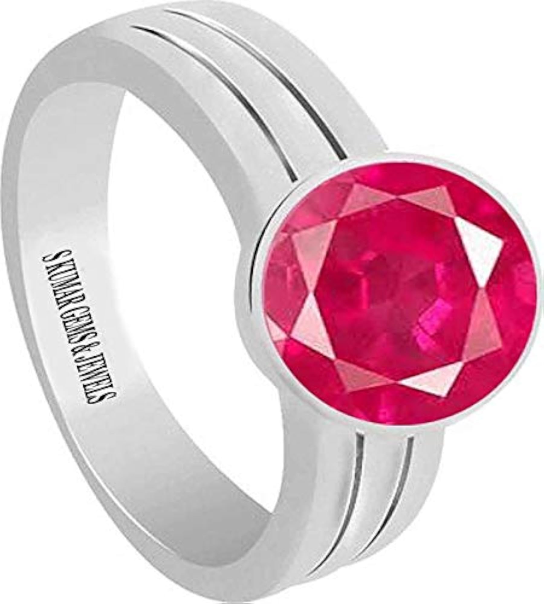 Certified Natural Ruby Silver Ring, 11.25 Ratti