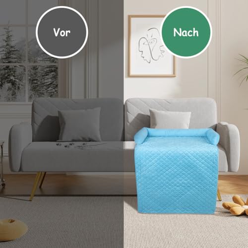 Ejoyous Hundebett für Sofa, Haustier Couch Abdeckung Möbelschutz weicher Plüsch Fuzzy Nicht rutschen beruhigende Bett Matte Maschine waschbar für Hunde und Katzen, 29.5 x 47.2in