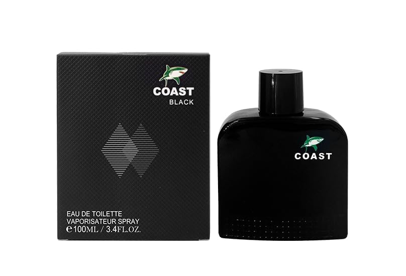 COAST Cologne for Men (BLACK) 3.4 Oz Men's Eau De Toilette Spray Refreshing & Warm Masculine Scent for Daily Use Men's Casual Cologne Great Holiday Gift Smell Fresh All Day A Gift for Any Occasion