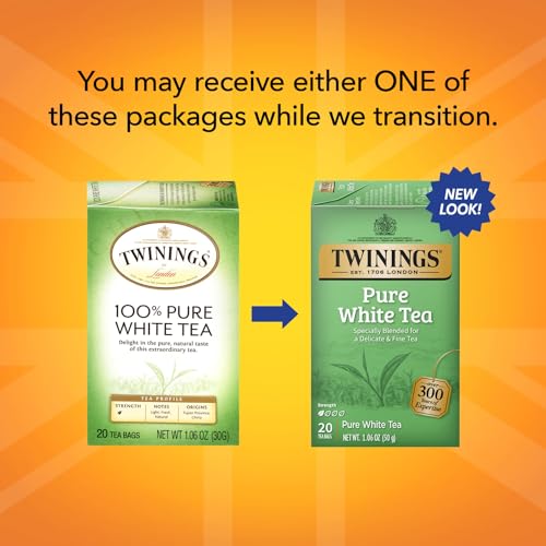 Twinings 1C-ENWD-DKZY Pure White Tea Bags - Delicate Caffeinated Tea Made From Fresh White Tea Leaves thumb #2