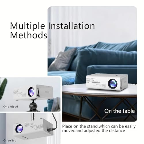 Mini proyector de vídeo portátil para teatro en casa y presentaciones USB 6