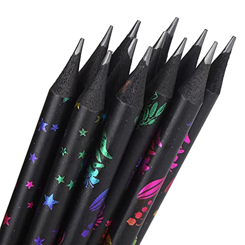 KooingTech 12 Stück Blackwood Hb Bleistift Mit Diamanten, Bleistifte Hb Schwarz Für Schreiben Und Zeichnen Von Kindern Und Studentinnen