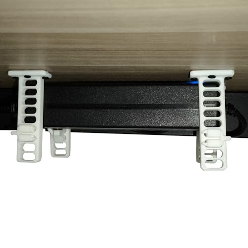 LekWinGi Universal Under Desk Mount for Power Brick Holder Docking Station Mount Power Strip (White)