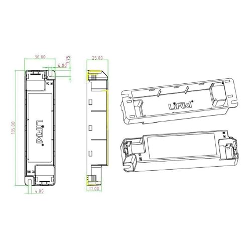 Driver LED CC de corriente constante 1000mA con salida estable de 25-42V para paneles 5