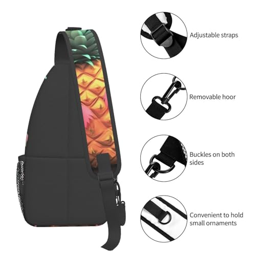 Bolso de pecho cruzado para hombre sling diagonal piña miniatura 5