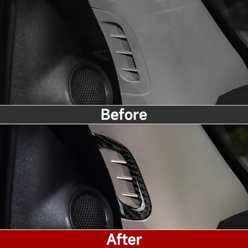 Image of A Pillar Air Vent Decals for 2011-2020 Dodge Durango / 2011-2021 Jeep Grand Cherokee WK2 Accessories Carbon Fiber Interior Stickers