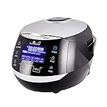 Yum Asia Sakura cuociriso con ciotola in ceramica e Micom Fuzzy Logic (8 tazze, 1,5 litri) 6 funzioni di cottura del riso, 6 funzioni Multicooker, display a LED Motouch - 220-240V EU