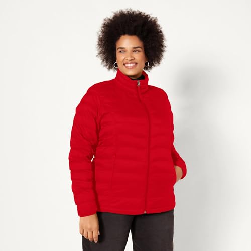 Image of Amazon Essentials Women's Lightweight Long-Sleeve Water-Resistant Packable Puffer Jacket (Available in Plus Size)