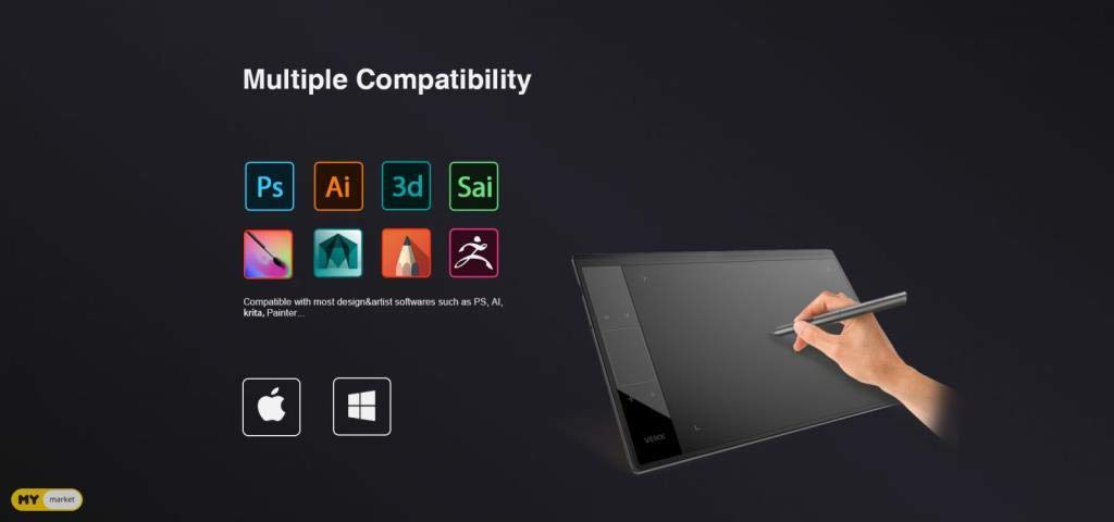 Veikk A30 10x6" Grafik Tablet