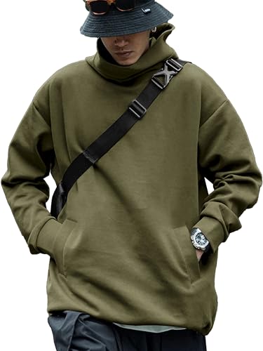 Image of Noble Monk Men's Baggy Fit Sweatshirt | Drop Shoulder Oversized Sweatshirt | Long Sleeve Zip with Collared Sweatshirts for Men's