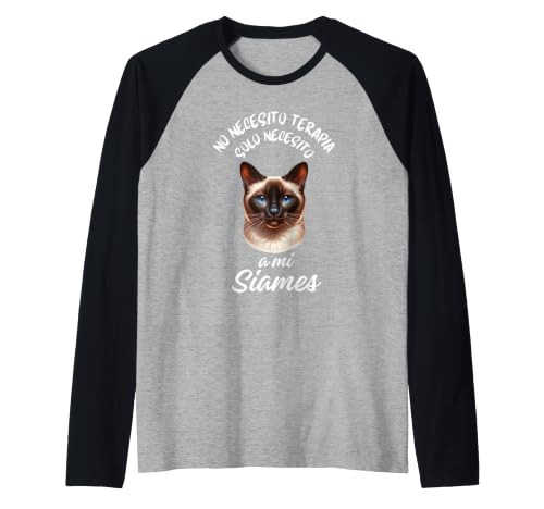 Regalo Personalizado Gato Siames Divertido Mujer Chica Camiseta Manga Raglan Regalo Personalizado Gato Siames Divertido Mujer Chica Camiseta Manga Raglan
