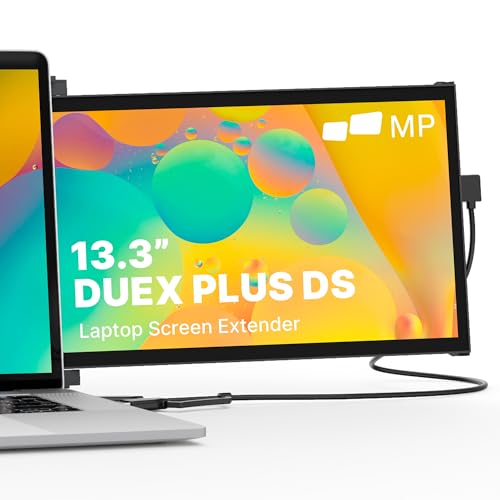 Image of Mobile Pixels Duex Plus DS Portable Laptop Monitor, 13.3'' Laptop Screen Extender, Type-C /HDMI Plug and Play, Portable Monitor for 13'' to 14.5'' Laptop