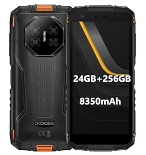 DOOGEE Mini Outdoor Smartphone Fire 3 Ultra, 24GB+256GB(2TB SD), 20MP Nachtsichtkamera, 5,5" HD+ Kompaktes Gehäuse&Griffiges Design, 8350mAh Akku, Gemini KI, IP68 Stoßfestes Handy, GPS NFC Orange