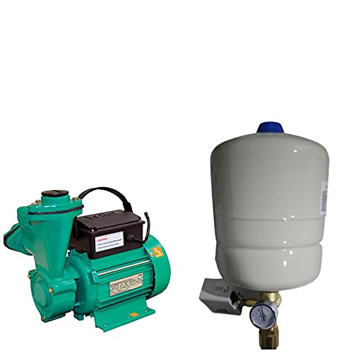 Wilo mini self-priming water pump crown 0.5 hp single phase with water pressure boosting 24-liter tank (multicolor) (wilo 0.5 hp with tank)