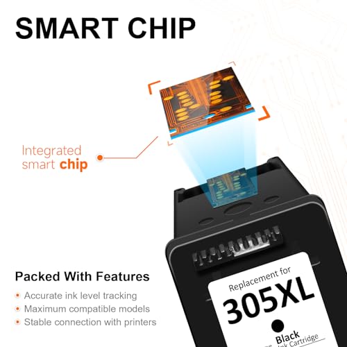 305XL Ink Cartridges Black and Colour, 305XL for HP 305 Ink Cartridges Replacement for HP 305 for DeskJet 2700 2710 2720e 4110e Deskjet Plus 4100 4130e Envy 6000 6010e 6020e 6030e Envy Pro 6400 - Image 4