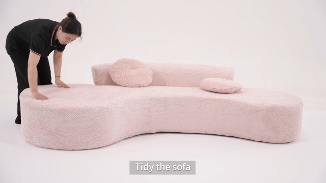 Amazon.com: 106'' Oversize Sponge Curved Sofa, Modern