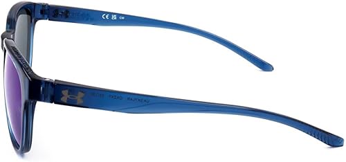Miniatura 3 de Under Armour UA Skylar - Gafas de sol ovaladas, cristal azul/gris azul espejado, 2.087 in, 0.787 in, Azul reflejado